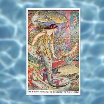 Mermaid Queen Of The Fishes Poster by kidslife at Zazzle