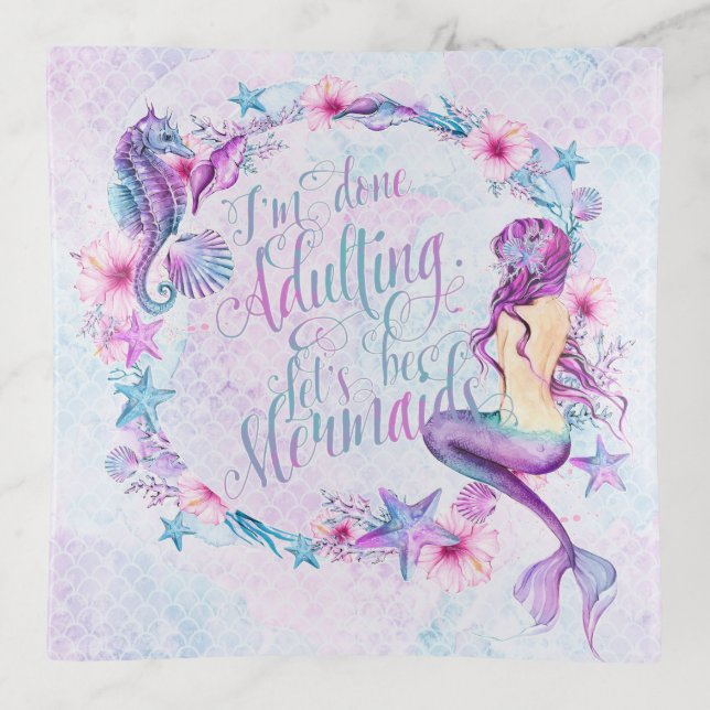 Mermaid Quote Trinket Dish (Front)