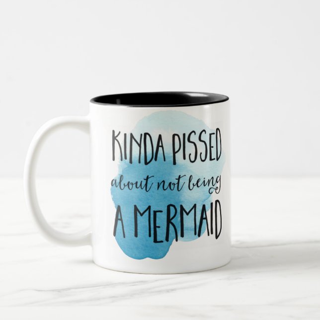 Mermaid Quotes Two-Tone Coffee Mug (Left)
