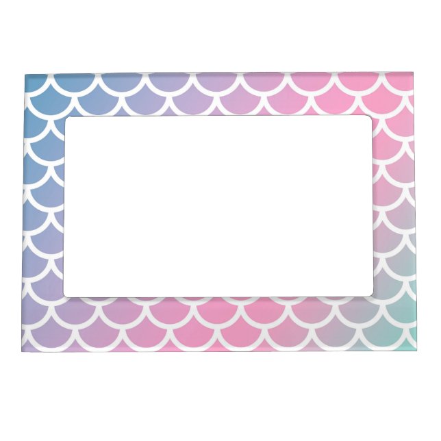 Mermaid Rainbow colors Magnetic Frame (Front)