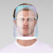 Mermaid Rainbow Gold Glitter Personalized Face Face Shield (Insitu)