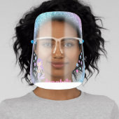 Mermaid Rainbow Gold Glitter Personalized Face Face Shield (Insitu)