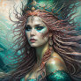 Mermaid Red Hair Queen v1 Tissue Paper