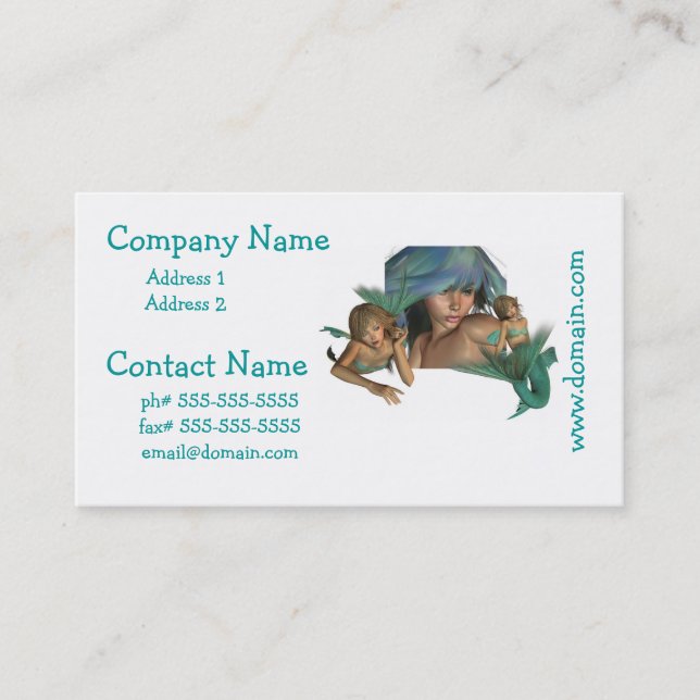 Mermaid Reflections Business Cards (Front)
