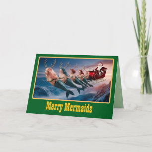 Mermaid Reindeer Card