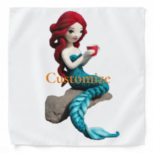 Mermaid Relaxing With Beverage Thunder_Cove Bandana