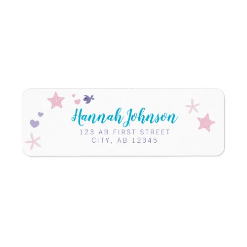 Mermaid return address labels mermaid party