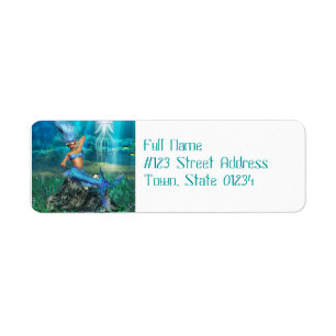 Mermaid Return Address Mailing Labels
