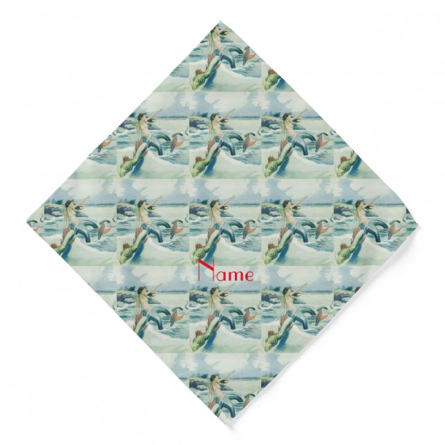 Mermaid Riding Sea Serpent Thunder_Cove Bandana (Front)