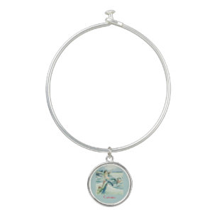 Mermaid Riding Sea Serpent Thunder_Cove  Bangle Bracelet