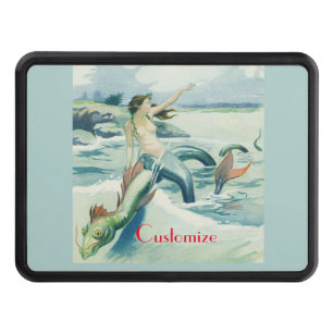Mermaid Riding Sea Serpent Thunder_Cove Hitch Cover