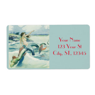 Mermaid Riding Sea Serpent Thunder_Cove Label