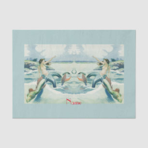 Mermaid Riding Sea Serpent Thunder_Cove Tissue Paper