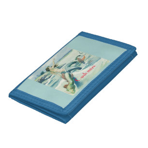 Mermaid Riding Sea Serpent Thunder_Cove Trifold Wallet