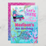 Mermaid Roller Skating Birthday Party Invitation