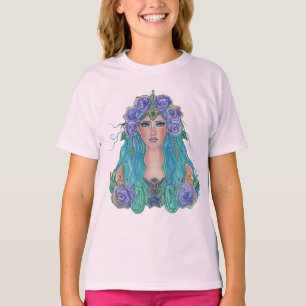 Mermaid Rose in the sea art by Renee Lavoie T-Shirt