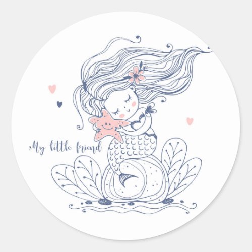 Mermaid  Round Sticker