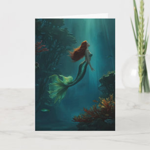 Mermaid’s Dream Fantasy Art Underwater Scene Card