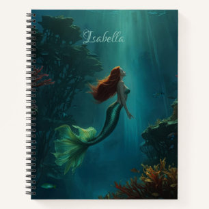 Mermaid’s Dream Fantasy Art Underwater Scene Notebook