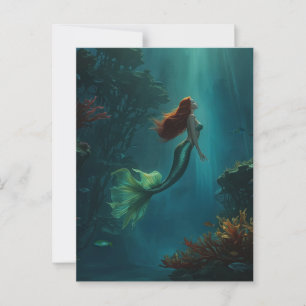 Mermaid’s Dream Fantasy Art Underwater Scene Postcard