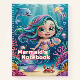 Mermaid’s Notebook – Cute Kids School Notebook