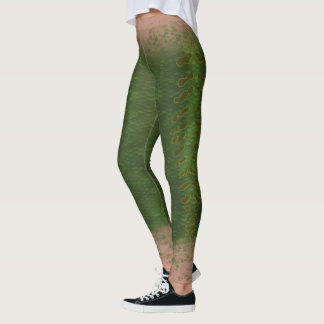 Mermaid scale blended waist Leggings Kelp forest 4