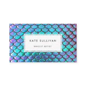 mermaid scale business card