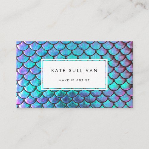 mermaid scale business card