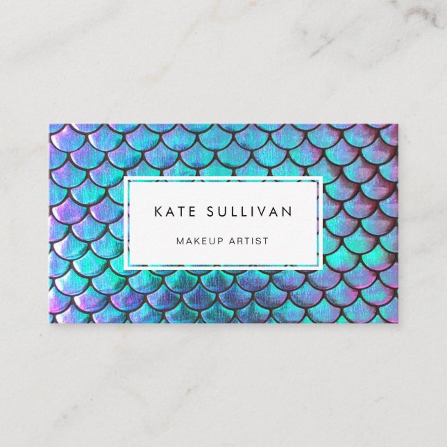mermaid scale business card (Front)