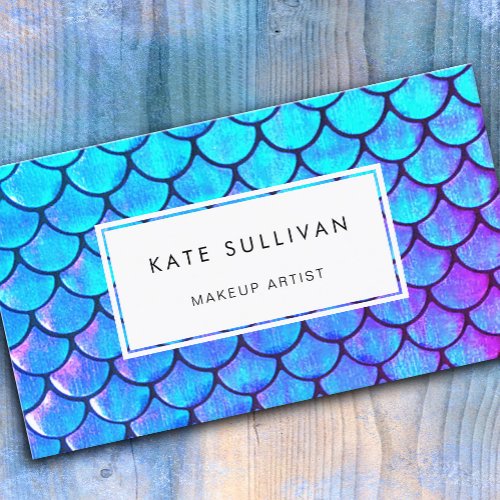 mermaid scale business card