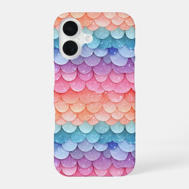 Mermaid Scale Colorful Pattern Iphone Case (Back)