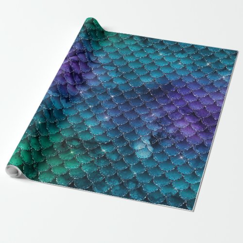 Mermaid Scale Jewel Tone Wrapping Paper