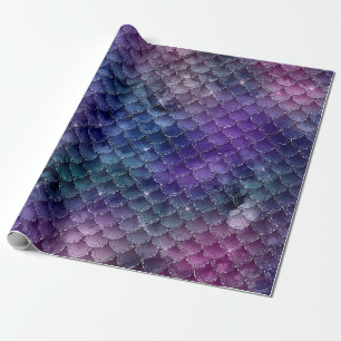 Mermaid Scale Jewel Tone Wrapping Paper