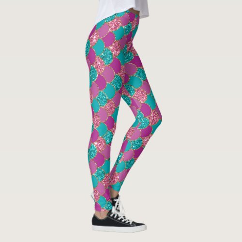 Mermaid Scale Leggings | Yoga &amp; Boating Pants