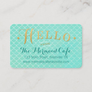 Mermaid Scales and Gold Business Card
