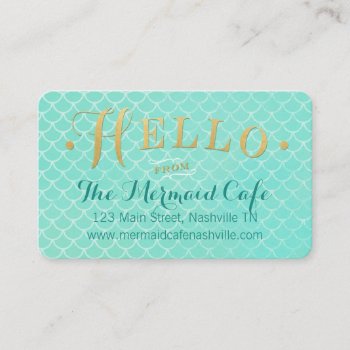 Mermaid Scales And Gold Business Card by purveyorofgeekery at Zazzle