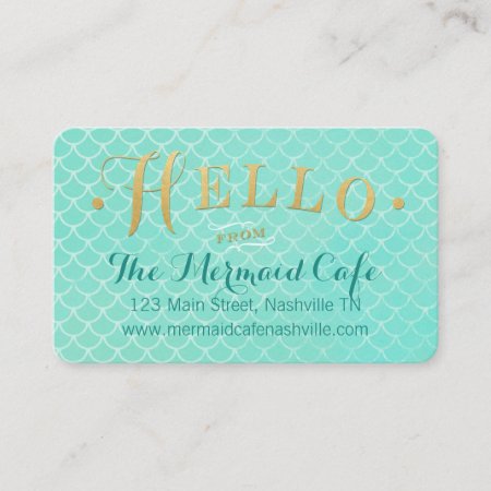 Mermaid Scales And Gold Business Card