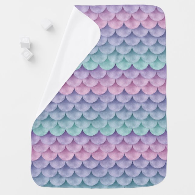 Mermaid Scales Baby Blanket (In Situ)