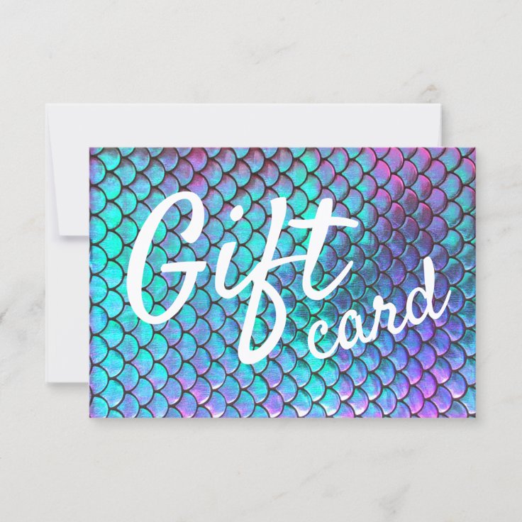 mermaid scales background Gift Card Zazzle
