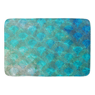 Mermaid Scales Beach Summer Water Sea Fun Bath Mat