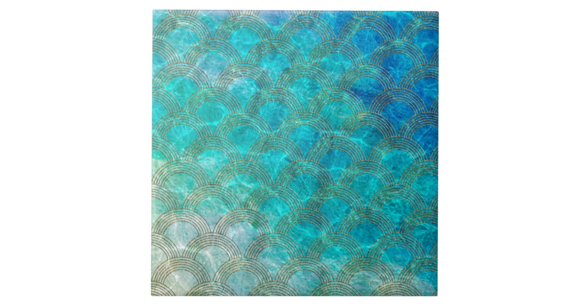 Mermaid Scales Beach Summer Water Sea Fun Ceramic Tile | Zazzle