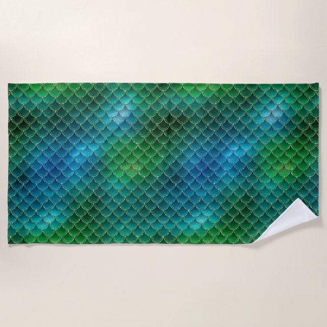 Mermaid Scales Beach Towel (Front)