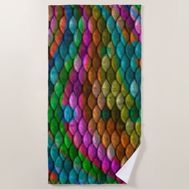 Mermaid Scales Beach Towel (Front)
