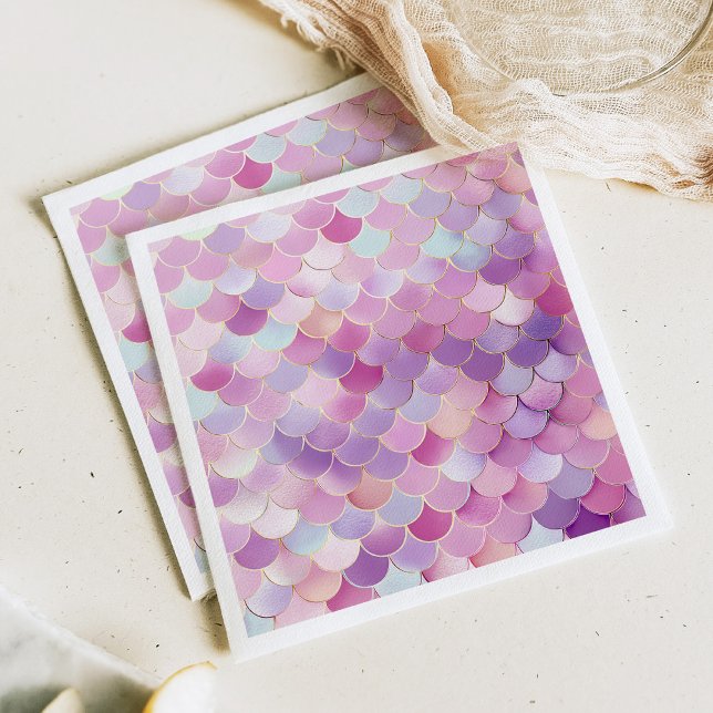 Mermaid Scales Birthday Party  Napkins (Creator Uploaded)