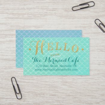 Mermaid Scales Business Card by purveyorofgeekery at Zazzle