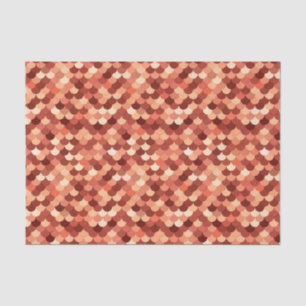 Mermaid Scales, Copper, Brown, Cream, and Tan Tissue Paper