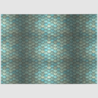 Mermaid Scales Decoupage Background Aqua 2