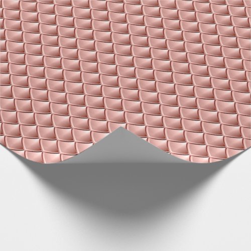 Mermaid Scales Dragon Skin Pink Rose Gold Wrapping Paper