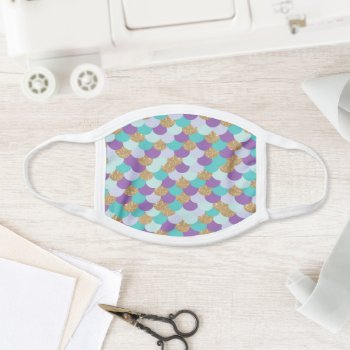 Mermaid Scales Face Mask by TiffsSweetDesigns at Zazzle