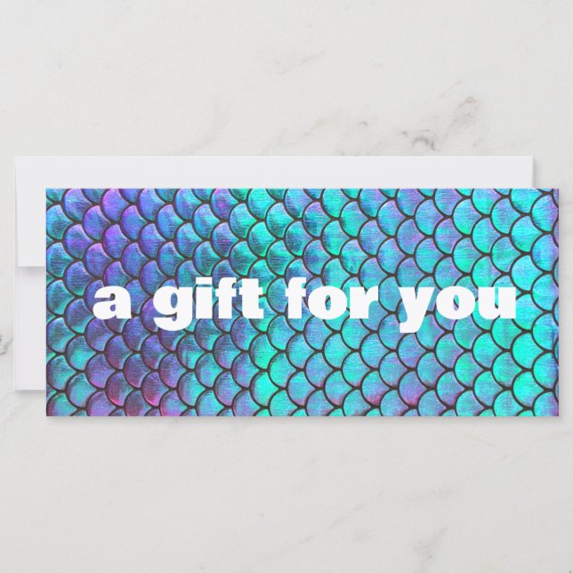 mermaid scales gift certificate card (Front)